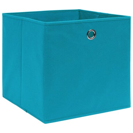  Opbergboxen 4 st 32x32x32 cm stof babyblauw 2