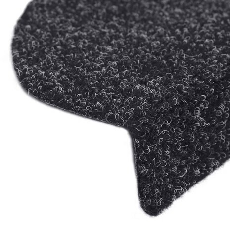 Trapmatten Zelfklevend 15 stuks 56x17x3 cm Zwart Halfrond 6