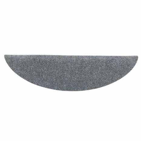 Trapmatten Zelfklevend 5 stuks 56x17x3 cm Lichtgrijs Halfrond 4