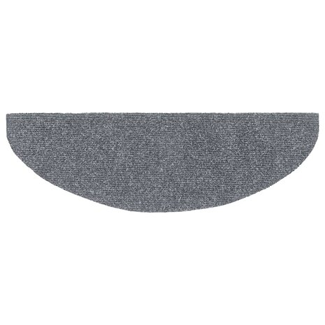 Trapmatten Zelfklevend 5 stuks 65x21x4 cm Lichtgrijs Halfrond Groot 5