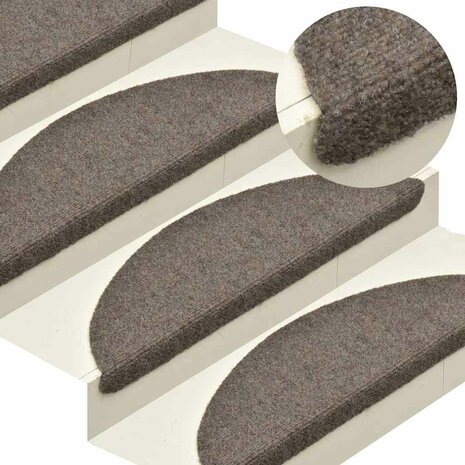 Trapmatten Zelfklevend 5 stuks 65x21x4 cm Beige Halfrond Groot 1