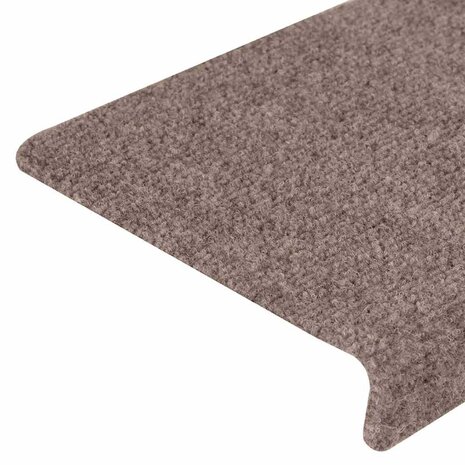 Trapmatten Zelfklevend 5 stuks 65x21x4 cm lichtbruin Rechthoekige Rand 6