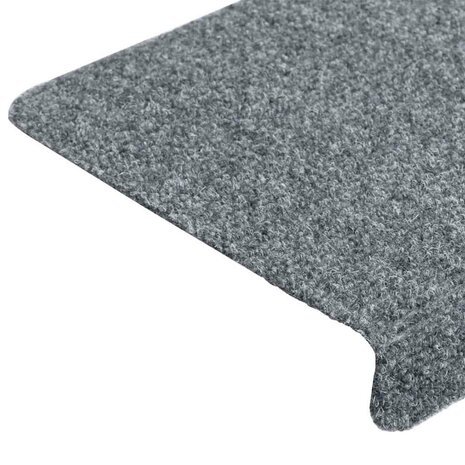 Trapmatten Zelfklevend 5 stuks 65x21x4 cm Lichtgrijs Rechthoekige Rand 6