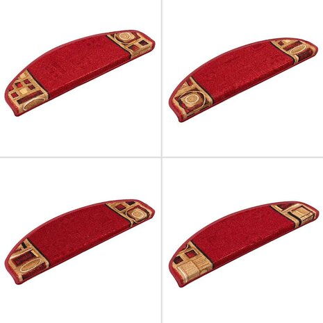 Trapmatten zelfklevend 5 st 65x21x4 cm rood 7