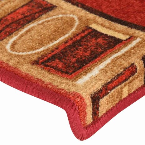 Trapmatten zelfklevend 5 st 65x21x4 cm rood 6