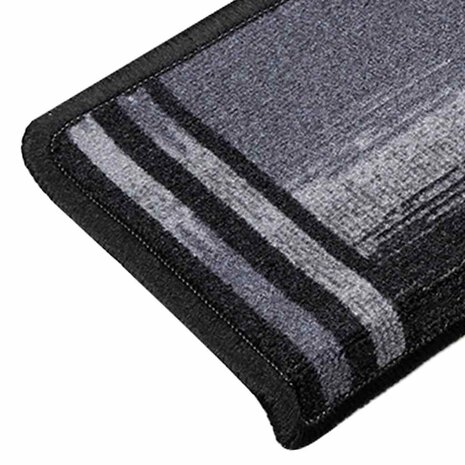 Trapmatten zelfklevend 5 st 65x21x4 cm zwart en grijs 6