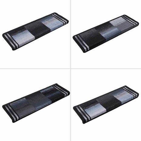 Trapmatten zelfklevend 5 st 65x21x4 cm zwart en grijs 7