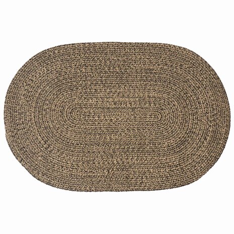 Vloerkleed Zwart 122 x 183 cm Jute 1