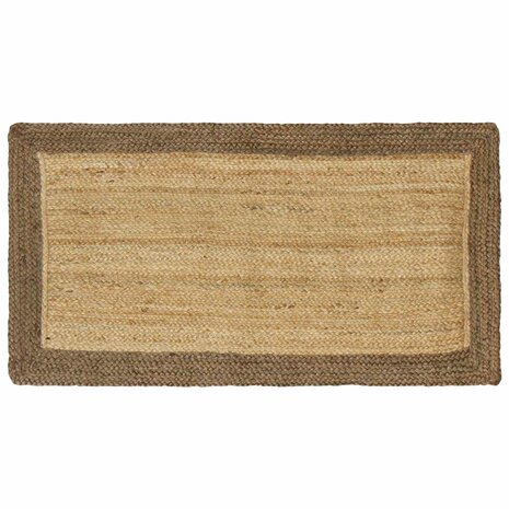 Vloerkleed Grijs 60 x 110 cm Jute 1