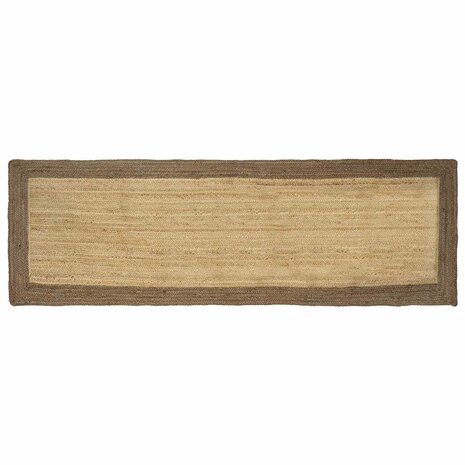 Vloerkleed Grijs 80 x 250 cm Jute 1