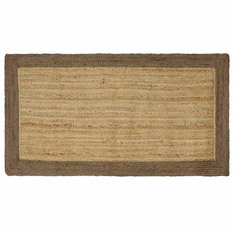 Vloerkleed Grijs 100 x 200 cm Jute 1