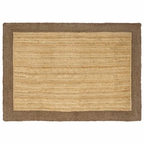 Vloerkleed Grijs 120 x 170 cm Jute 1