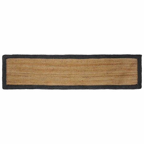 Vloerkleed Donkergrijs 60 x 300 cm Jute 1