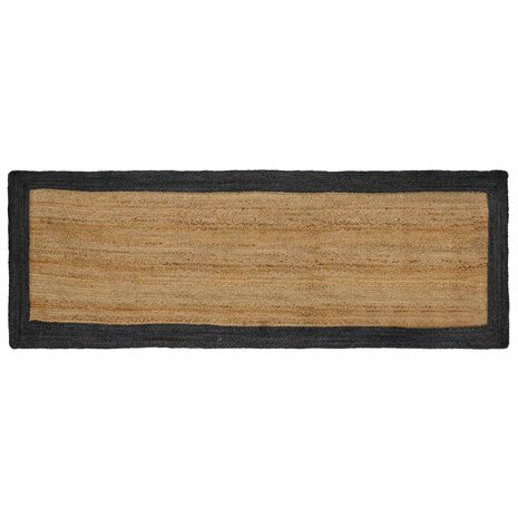 Vloerkleed Donkergrijs 80 x 250 cm Jute 1