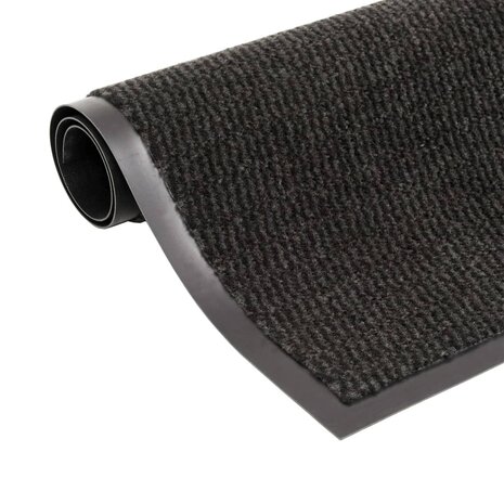 Droogloopmatten 2 st rechthoekig getuft 40x60 cm zwart 2