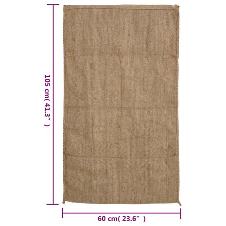 Jutezakken 5 stuks 340 g/m&sup2; 60x105 cm 100% jute 7
