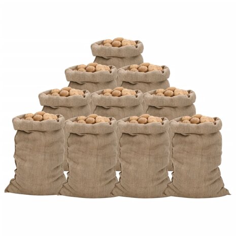 Jutezakken 10 stuks 340 g/m&sup2; 60x105 cm 100% jute 1