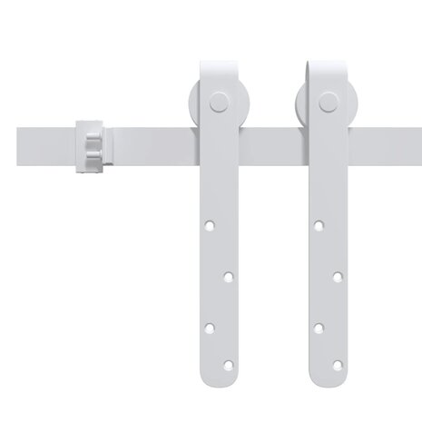 Ophangset voor minischuifdeur 152 cm koolstofstaal wit 3