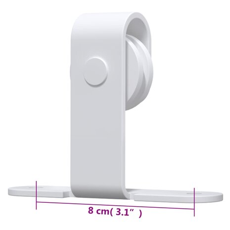 Ophangset voor minischuifdeur 152 cm koolstofstaal wit 7