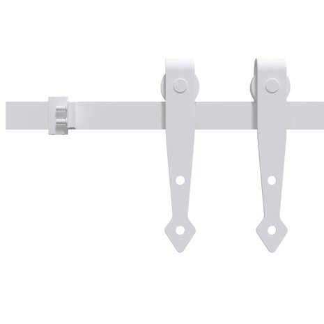 Ophangset voor minischuifdeur 183 cm koolstofstaal wit 3