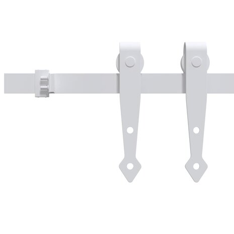 Ophangset voor minischuifdeur 122 cm koolstofstaal wit 3