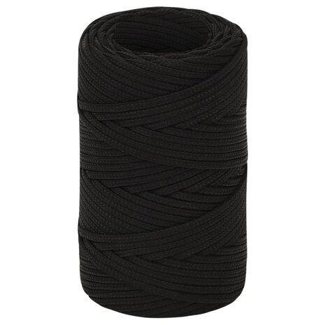 Werktouw 2 mm 100 m polyester zwart 2