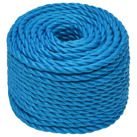 Werktouw 14 mm 50 m polypropeen blauw 2