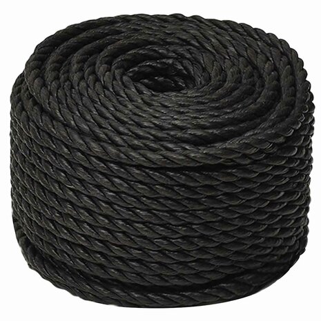 Werktouw 10 mm 50 m polypropeen zwart 2