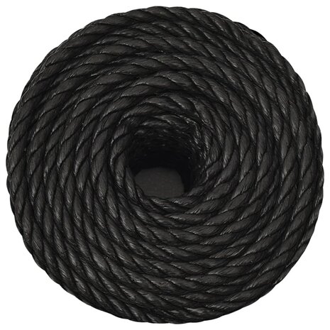Werktouw 10 mm 100 m polypropeen zwart 3