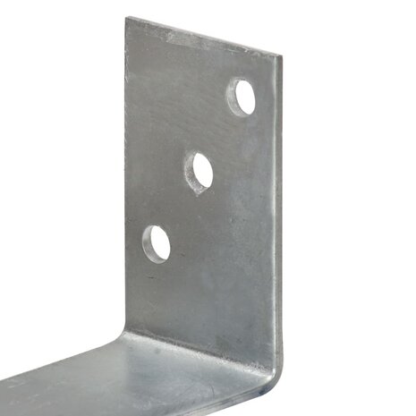 Grondankers 6 st 8x6x30 cm gegalvaniseerd staal zilverkleurig 4