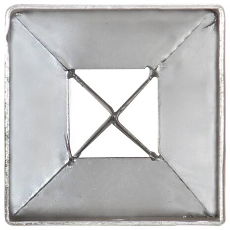 Grondpinnen 6 st 7x7x90 cm gegalvaniseerd staal zilverkleurig 5