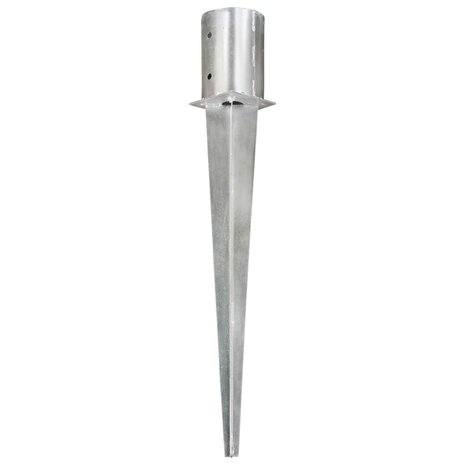 Grondpinnen 2 st 10x76 cm gegalvaniseerd staal zilverkleurig 2