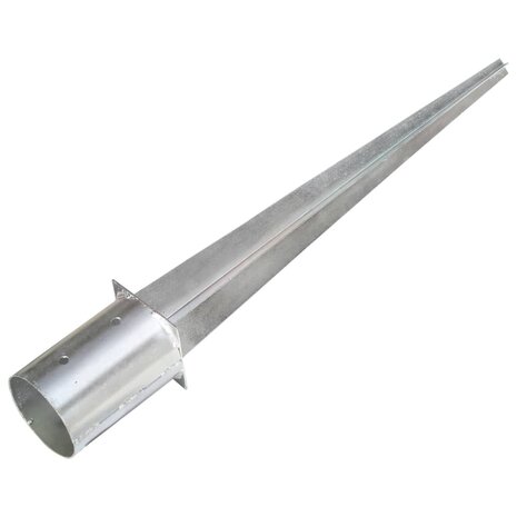 Grondpinnen 2 st 10x76 cm gegalvaniseerd staal zilverkleurig 3