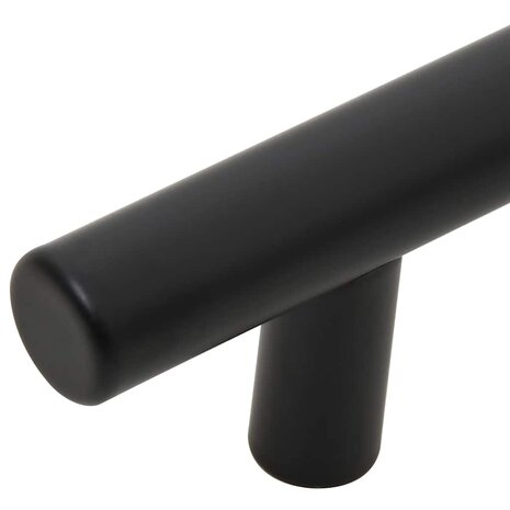 Handvatten 10 st 64 mm roestvrij staal zwart 8