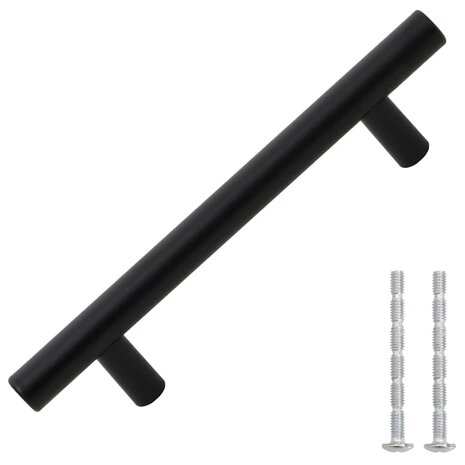 Handvatten 10 st 96 mm roestvrij staal zwart 3