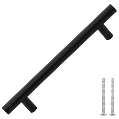 Handvatten 10 st 128 mm roestvrij staal zwart 3