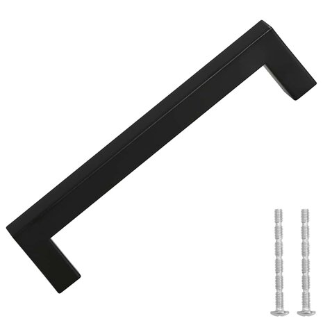Handvatten 10 st 128 mm roestvrij staal zwart 3