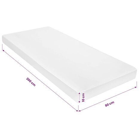 Matras 7 Zone 10 cm PU-schuim H2 H3 80x200 cm 9