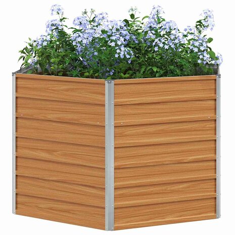 Verhoogd Tuinbed Licht Bruin 129 x 129 x 77 cm 3