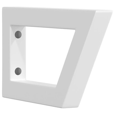 Wandbeugels voor wasbak 2 st trapezium staal wit 4