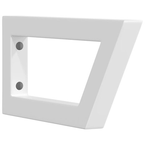 Wandbeugels voor wasbak 2 st trapezium staal wit 4