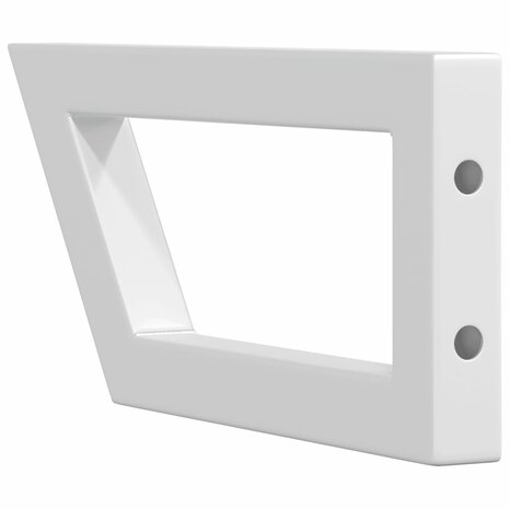 Wandbeugels voor wasbak 2 st trapezium staal wit 7