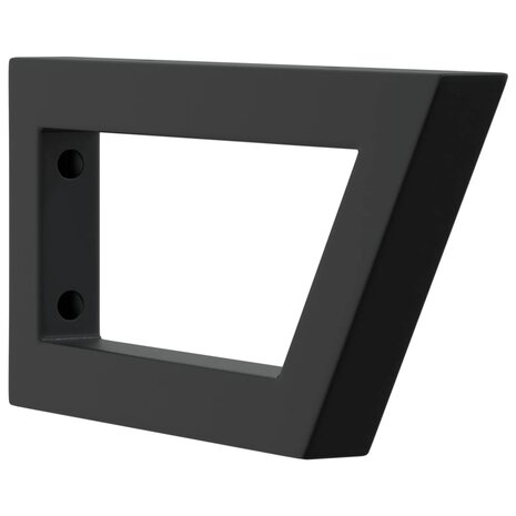 Wandbeugels voor wasbak 2 st trapezium staal zwart 4