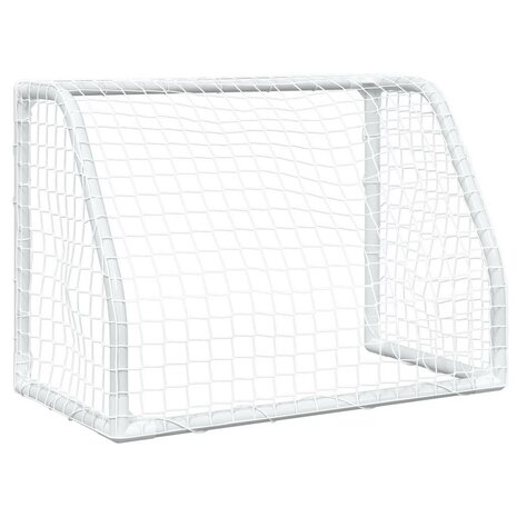 Kindervoetbaldoelen 2 st met bal 64x35x48 cm metaal wit 7