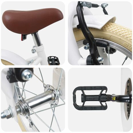 Kinderfiets 12 Inch voor 2-4 jaar oud Wit 4