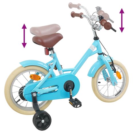 Kinderfiets 12 Inch voor 2-4 jaar oud Lichtblauw 7