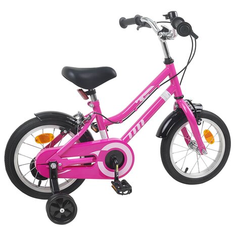 Kinderfiets 12 Inch voor 2-4 jaar oud Roze Zwart 3