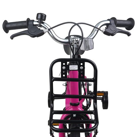 Kinderfiets 14 Inch voor 3-5 jaar oud Roze en Zwart 5