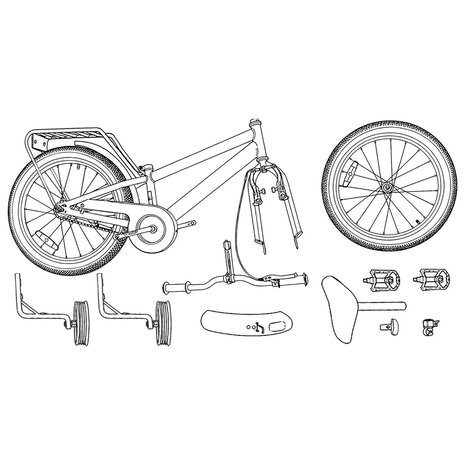 Kinderfiets 12 Inch voor 2-4 jaar oud Zwart 8