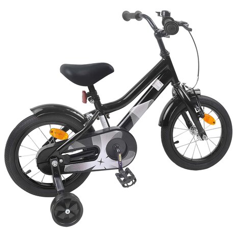 Kinderfiets 14 Inch voor 3-5 jaar oud Zwart 3
